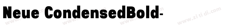 Neue CondensedBold字体转换